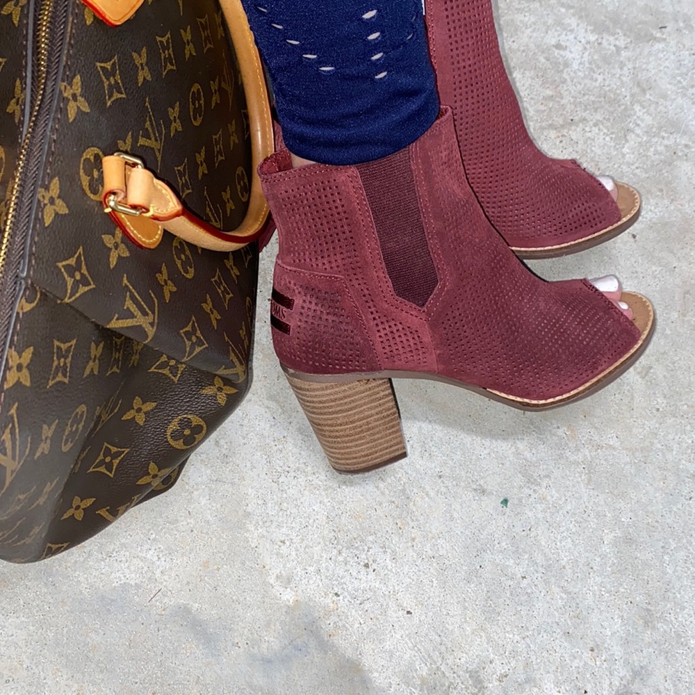 TOMS Peep Toe Bootie Size 8.5